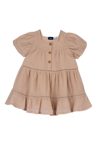 Jurk met Ruches - Beige