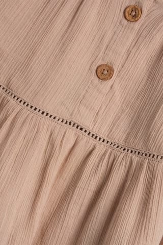 Jurk met Ruches - Beige