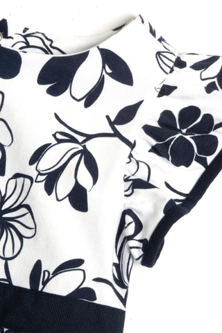 Jurk - Wit en Marineblauw