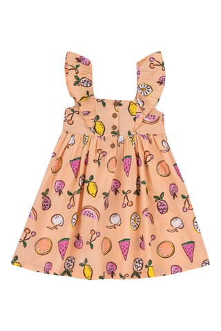 Jurk - Lichtoranje en Roze