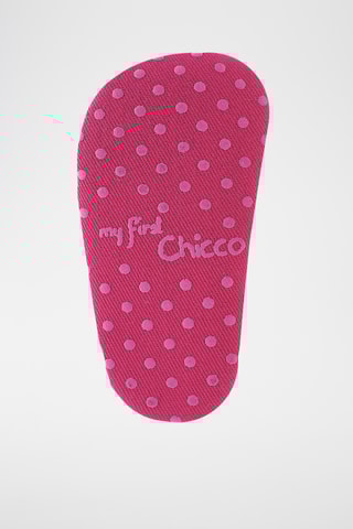 Pantoffels met Engelse borduursels - Fuchsia