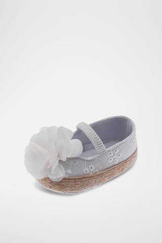 Pantoffels met Engelse borduursels - Wit