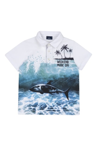 Polo - Wit en Marineblauw