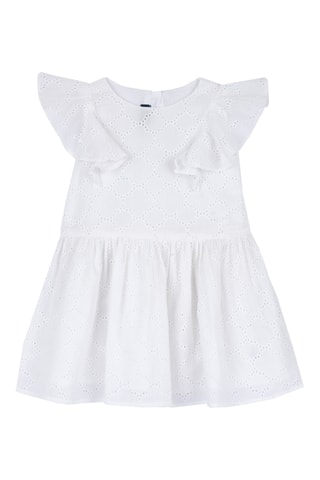 Jurk met Engelse borduursels - Wit