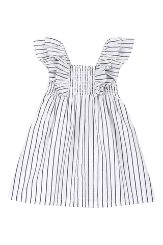 Jurk - Donkergrijs en Wit