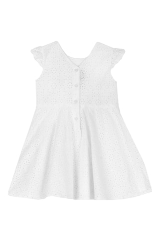 Jurk met Engelse borduursels - Wit