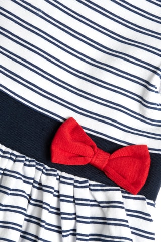 Jurk - Marineblauw en Wit