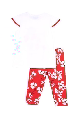 T-shirt en Legging - Wit en Rood