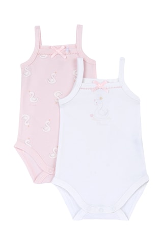 2 Rompertjes - Roze en Wit