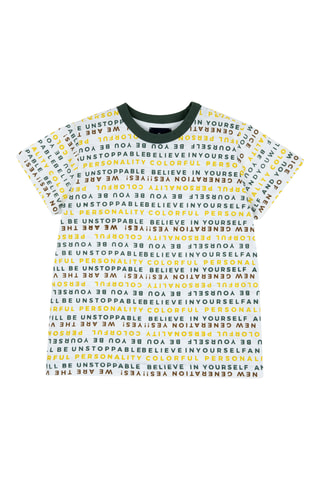 T-shirt - Wit en Geel