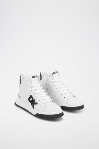 Sneakers alte in pelle - Bianco - DKNY