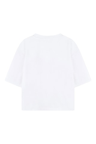 T-shirt in cotone bio - Bianco - DKNY