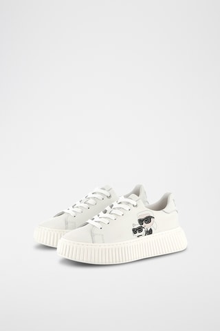 Leren Platform Sneakers - Wit - Karl Lagerfeld