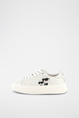 Leren Platform Sneakers - Wit - Karl Lagerfeld