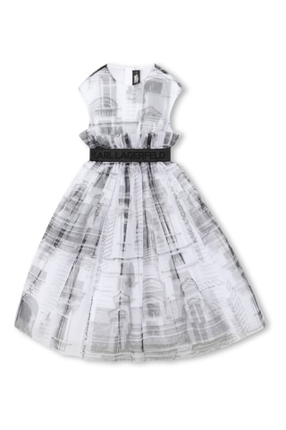 Mouwloze midi-jurk - Wit - Karl Lagerfeld