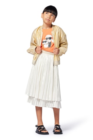 Midi Plooirok - Wit - Karl Lagerfeld