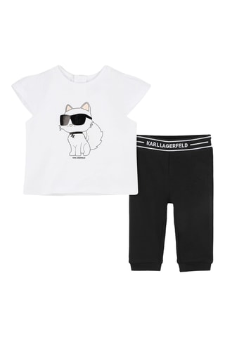 T-shirt en Legging - Wit en Zwart - Karl Lagerfeld