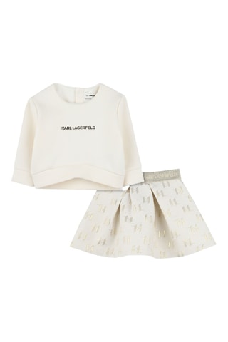 T-shirt en Rok - Ecru en Beige - Karl Lagerfeld