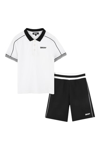 Polo en Bermuda - Wit en Zwart - DKNY