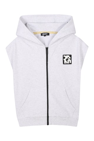 Mouwloze Sweater met Capuchon - Lichtgrijs - DKNY