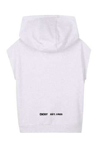 Mouwloze Sweater met Capuchon - Lichtgrijs - DKNY