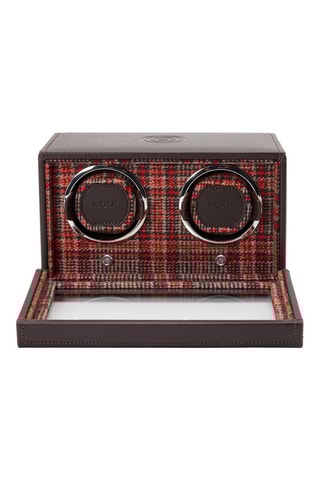 Remontoir pour 2 montres en cuir vegan MW - Marron