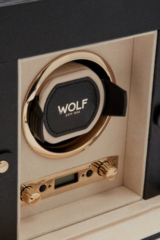 Remontoir de montre simple en cuir Palermo - Noir