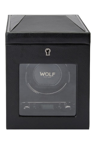 Remontoir de montre simple en cuir vegan Racing - Noir