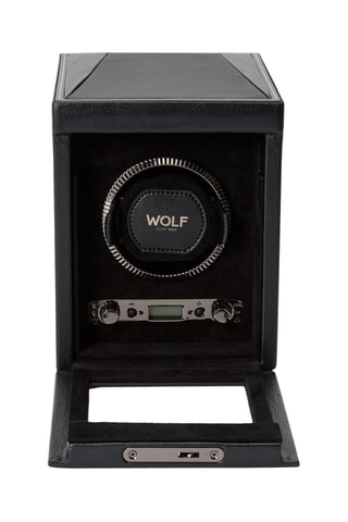 Remontoir de montre simple en cuir vegan Racing - Noir