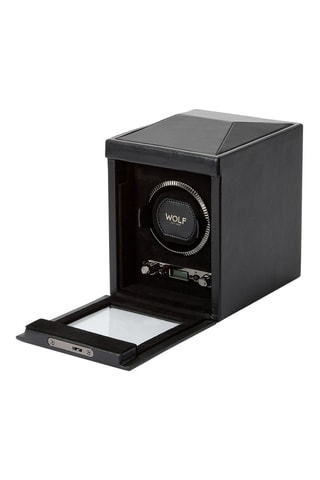 Remontoir de montre simple en cuir vegan Racing - Noir