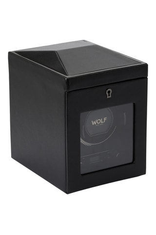 Remontoir de montre simple en cuir vegan Racing - Noir