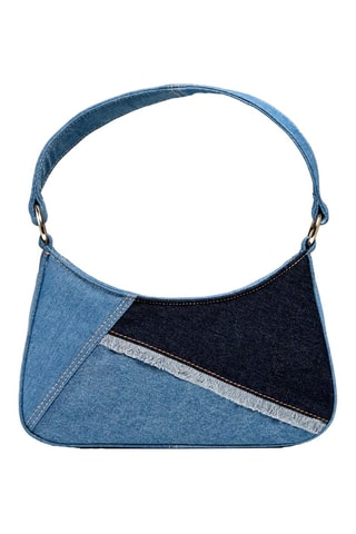 Sac porté épaule en jean Mimi - Bleu cobalt
