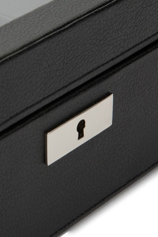 Coffret à montres en cuir vegan et bois d’ébène Roadster - Noir