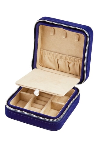 Boîte à bijoux en velours Royal - Bleu foncé