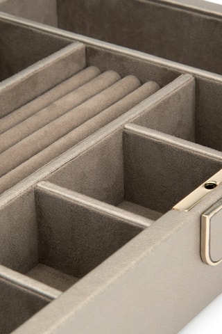 Boîte à bijoux en cuir Palermo - Gris clair