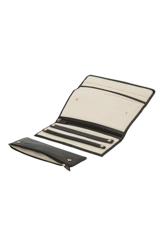 Pochette à bijoux en cuir Palermo - Noir et anthracite