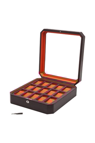 Ecrin pour 15 montres Windsor - Marron et orange