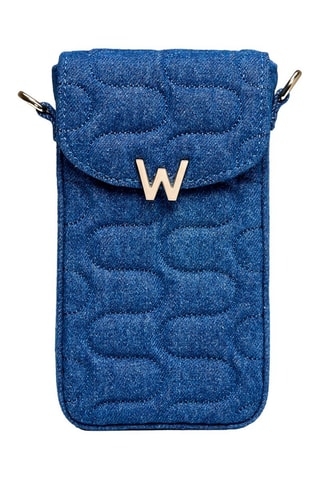 Etui pour téléphone en jean Mimi Swirl - Bleu marine