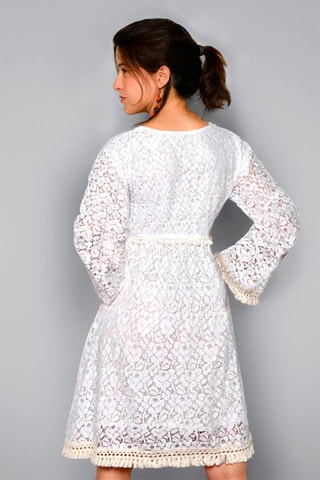 Vestido trapézio Branco - Branco