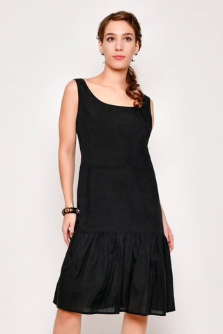 Vestido direito Preto - Preto