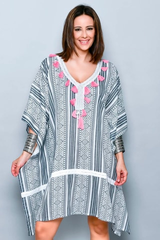 Vestido direito Preto e branco - Branco e preto