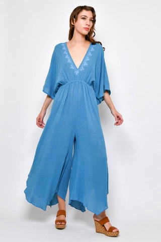 Macacão em algodão biológico Azul - Azul