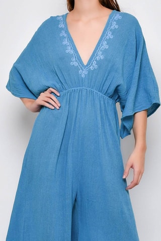 Macacão em algodão biológico Azul - Azul