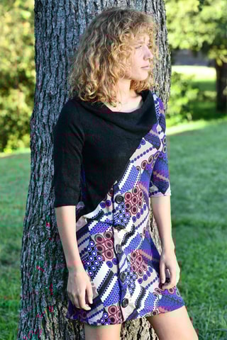 Vestido curto - Preto - Preto