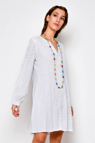 Vestido-camisa 
Branco - 