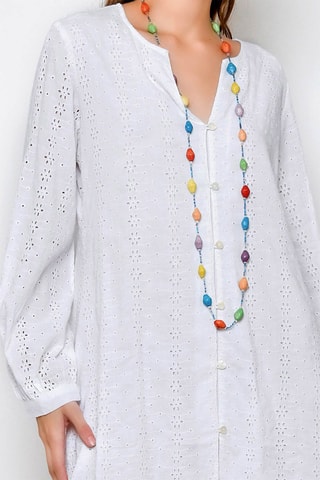 Vestido-camisa 
Branco - 