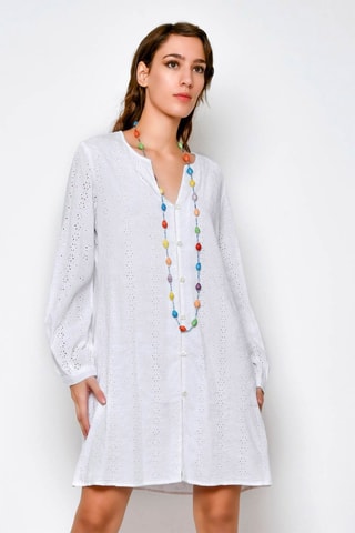 Vestido-camisa 
Branco - 