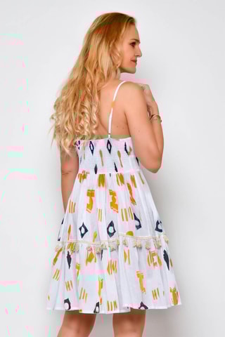 Vestido trapézio Branco - Branco