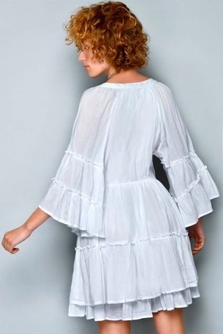 Vestido trapézio Branco - Branco