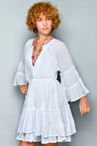 Vestido trapézio Branco - Branco